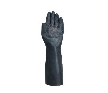 Ansell AlphaTec 53-002 Negro 8 Neopreno No compatible Guantes para manipulación de productos químicos - Grado Industrial - acabado Grabado en diamante - Longitud 15 pulg. - 076490-64539