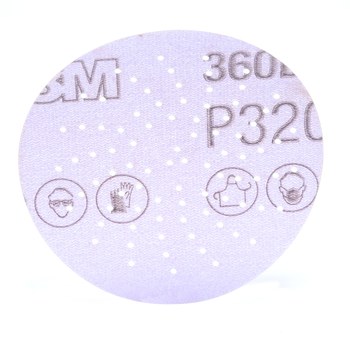 3M Hookit Recubierto Óxido de aluminio Morada Disco de velcro - Óxido de aluminio - 3 pulg. - P320 - Muy fino - 20824