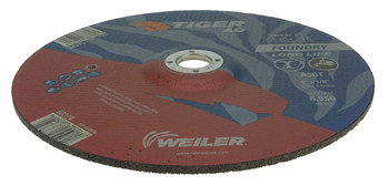 Weiler Tiger AO Rueda de desbaste con centro hundido 68374 - 9 pulg. - Óxido de aluminio - 30 - T