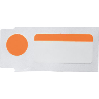 Brady M5-118-494-OR Etiquetas de color - 1 pulg. x 0.375 pulg. - Poliéster - Negro sobre naranja, blanco - B-494