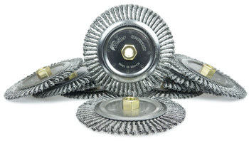Weiler Roughneck 09000 Cepillo de rueda - Anudado - Circular trenzado Acero cerda