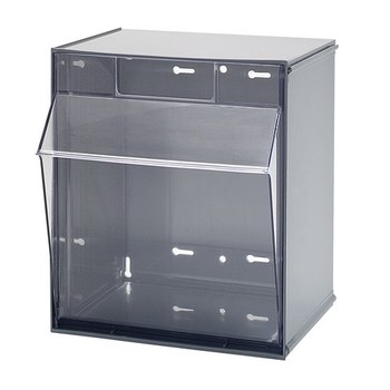 Imagen de Quantum Storage QTB301GY Gris Transparente Revestido en polvo Plástico Apilable Gabinete Gaveta Inclinable (Imagen principal del producto)