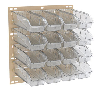 Imagen de Akro-mils 30553B1 Ready Space 150 lb Blanco Revestido en polvo Acero Doble cara Bastidor de piso con persiana (Imagen principal del producto)