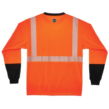 Ergodyne GloWear 8281BK Camisa de alta visibilidad 22684 - Grande - Tejido de poliéster - Naranja/Negro - ANSI clase 2