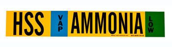 Imágen de Brady Negro/Azul/Verde/Blanco sobre amarillo Vinilo 90448 Marcador de tubería autoadhesivo (Imagen principal del producto)