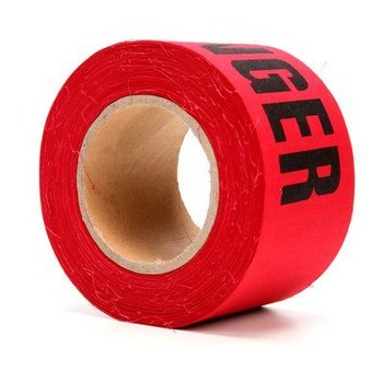 3M Scotch 515 Rojo Cinta de advertencia - Patrón/Texto = DANGER - 3 pulg. Anchura x 150 pies Longitud - 10 mil Espesor - No adhesivo Adhesiva - 57788