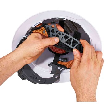 Ergodyne Skullerz 8972LED Casco 60156 - 4 puntos Trinquete suspensión - Blanco