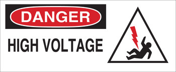 Imágen de Brady B-120 Poliéster reforzado con fibra de vidrio Rectángulo Blanco Inglés Cartel de seguridad eléctrica 95287 (Imagen principal del producto)