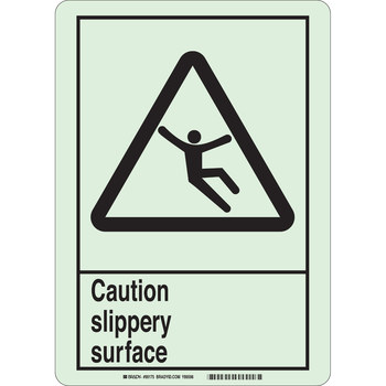 Imágen de Brady Bradyglo B-347 Poliéster/poliestireno Rectángulo Inglés Cartel de prevención de caída 90706 (Imagen principal del producto)