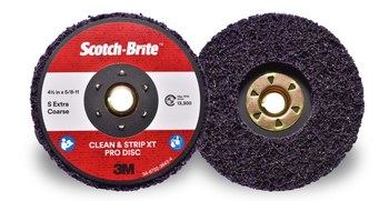 3M Scotch-Brite Clean & Strip XT Pro Carburo de silicio Disco de Cambio Rápido - Accesorio TN - Diámetro 4 1/2 pulg. - Agujero Central 5/8-11 pulg. - 05588