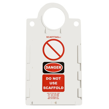 Imágen de Brady Scafftag Negro/Rojo sobre blanco Plástico SCAF2-STHUSA Soporte de etiqueta de andamio (Imagen principal del producto)