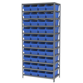 Imagen de Akro-mils AS1879088 Shelfmax 6500 lb Ajustable Azul Gris Revestido en polvo Acero 22 ga Abierto Ajustable Sistema de estantería fijo (Imagen principal del producto)