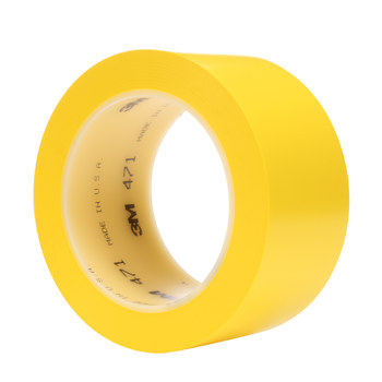 3M 471 Amarillo Cinta de marcado - 2 pulg. Anchura x 36 yd Longitud - 5.2 mil Espesor - Un solo lado Adhesiva - 68856