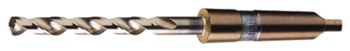 Cleveland 2440 Heavy-Duty Taladro de vástago cónico - Corte de mano derecha - Punta Con Muescas 135° - Acabado Sorbete - Longitud Total 10.5 pulg. - Flauta Espiral - Acero De Alta Velocidad M42-Cobalto Del 8% - Vástago #3 Conicidad Morse - C12814