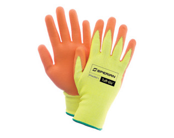 Imágen de Honeywell Tuff-Glo Amarillo fluorescente/Naranja Grande HPPE/Sintético Guantes resistentes a cortes (Imagen principal del producto)