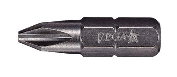 Vega Tools #1 Phillips Insertar Broca impulsora 125P1A - Acero S2 Modificado - 1 pulg. Longitud - Gris Gunmetal acabado - 00137