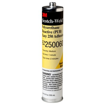 3M Scotch-Weld EZ250060 Blanco Adhesivo de poliuretano - Sólido 0.1 gal Cartucho - 23550