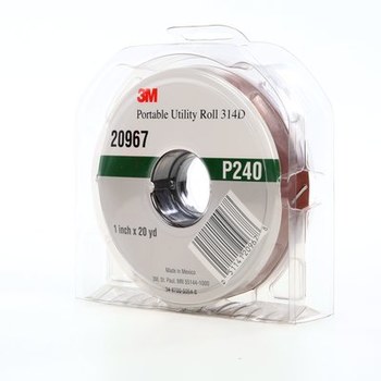 3M Rollo 20967 - 1 pulg. x 20 yd - Óxido de aluminio - P240 - Muy fino