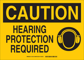 Imágen de Brady B-120 Poliéster reforzado con fibra de vidrio Rectángulo Amarillo Inglés Cartel de PPE 131914 (Imagen principal del producto)