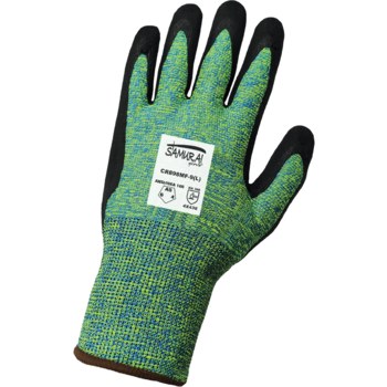 Global Glove Samurai Glove Tuffalene CR898MF Verde/Azul Grande HDPE Guantes resistentes a cortes - cr898mf lg