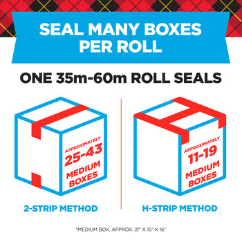 3M Scotch 38505 Transparente Kit de sellado de cajas - 1.88 pulg. Anchura x 38.2 yd Longitud - 3.1 mil Espesor - 65665
