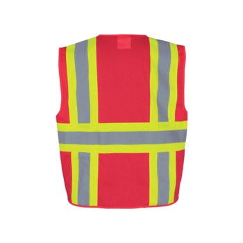Global Glove Frog Wear Chaleco de seguridad GLO-0055-L - tamaño Grande - Rojo - ANSI clase 2 (sin mangas) - 29034