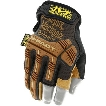 Mechanix Wear DuraHide M-Pact Marrón Pequeño Cuero Etiquetas frágiles - lfr-75-008