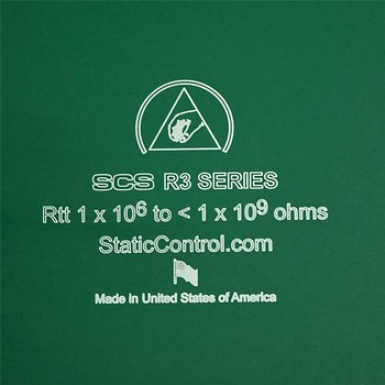 SCS R3 Series 770085 Tapete ESD/antiestático - 48 pulg. x 24 pulg. - Verde - scs 770085