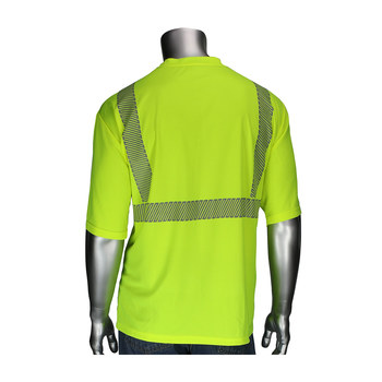 PIP Camisa de alta visibilidad 312-1275B-LY/L - Grande - Poliéster - Negro/Amarillo - ANSI clase 3 - 27076