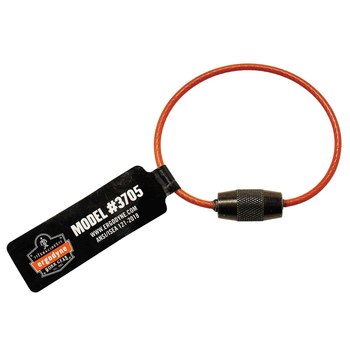 Ergodyne Squids Loop Tool Tail Accesorio De Herramienta 19709 - 6 pulg. - Alambre De Acero Inoxidable/De Poliuretano - Naranja