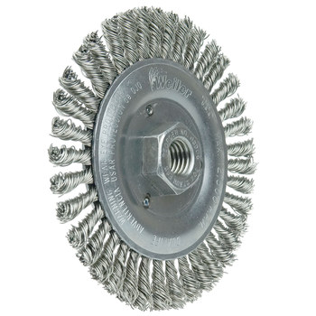 Weiler Roughneck 08806 Cepillo de rueda - Anudado - Circular trenzado Acero inoxidable cerda