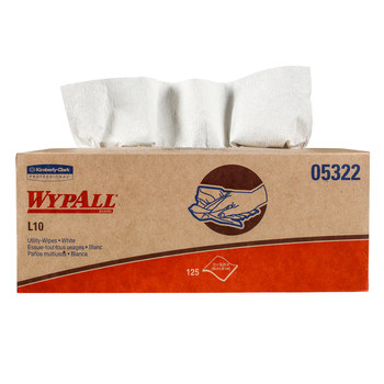 Kimberly-Clark Wypall L10 Limpiador 05322, Papel, - 10.25 pulg. x 12 pulg. - Blanco