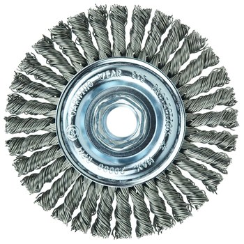 Weiler Wolverine 36218 Cepillo de rueda - Anudado - Circular trenzado Acero cerda