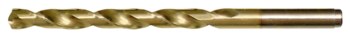 Chicago-Latrobe 550ASP-TN Heavy-Duty Taladro de Jobber - Corte de mano derecha - Punta Dividir 135° - Acabado TiN - Longitud Total 4.75 pulg. - Flauta Espiral - Acero De Alta Velocidad M42-Cobalto Del 8% - Vástago Recto - 47648