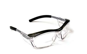 3M Nuvo 11434-00000-20 Policarbonato Gafas de seguridad para lectura con aumento lente Transparente - Medio marco - 078371-62062