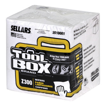 Sellars Toolbox Z300 Limpiadores - 1/4 doblez - 13 pulg. x 11.88 pulg. - SELLARS 2010001
