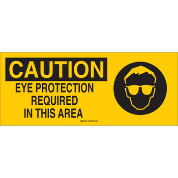 Imágen de Brady B-120 Poliéster reforzado con fibra de vidrio Rectángulo Amarillo Inglés Cartel de PPE 73457 (Imagen principal del producto)