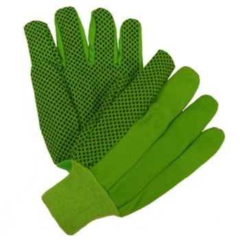 Imágen de West Chester 710KGRPD Verde de alta visibilidad Grande Algodón/Poliéster Guantes de trabajo (Imagen principal del producto)