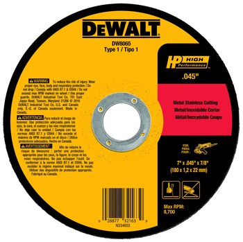 Imágen de DEWALT Rueda de corte 21639 (Imagen principal del producto)