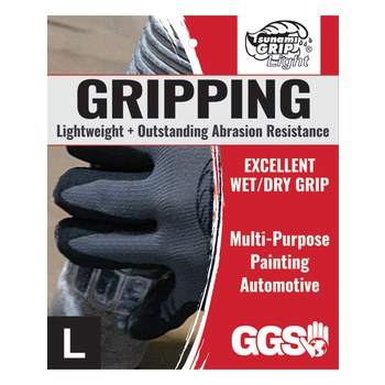 Global Glove Tsunami Grip Gris/Negro Grande Nailon Guantes de trabajo - 500g-t lg