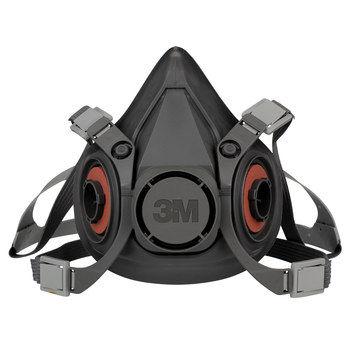 3M 6000 Series 6300 Gray Large Thermoplastic Elastomer Half Mask Facepiece Respirator