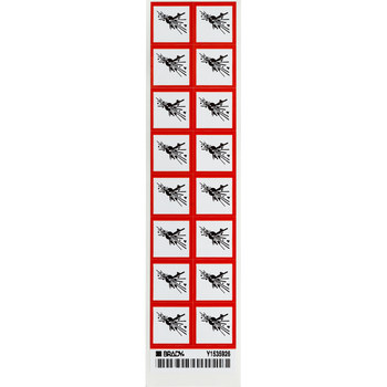 Imágen de Brady Negro/Rojo sobre blanco Diamante Vinilo 118816 Etiqueta de material peligroso (Imagen principal del producto)