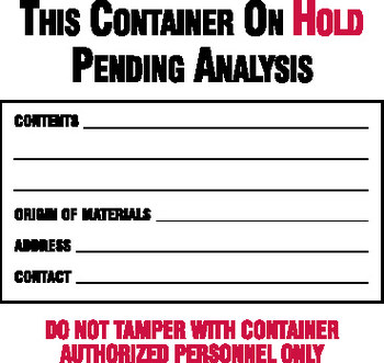 Imágen de Brady Negro/Rojo sobre blanco Cuadrado Papel 60366 Etiqueta de residuos (Imagen principal del producto)