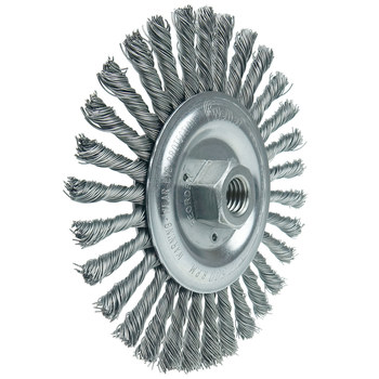 Weiler Roughneck 09386 Cepillo de rueda - Anudado - Circular trenzado Acero cerda