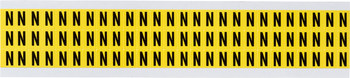 Imágen de Brady Serie 34 Negro sobre amarillo Interior Paño de vinilo Serie 34 Carta 3410-N Etiqueta en forma de letra (Imagen principal del producto)