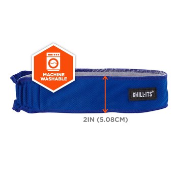 Ergodyne Chill-Its 6605 Azul Sólido Hi Cool/Felpa Banda transpirable independiente - 720476-12425
