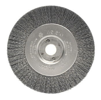 Weiler 00114 Wheel Brush - 4 in Dia - Crimped Steel Bristle