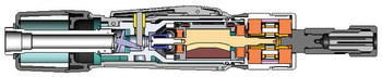 Dynabrade Esmeriladora de línea recta - entrada NPT de 1/4 pulgada - 0.4 hp - 47201