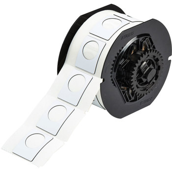 Brady B30EP-167U-593-WT Rollo de etiquetas troqueladas para impresoras - 1.5 pulg. x 1.2 pulg. - Poliéster - Blanco - B-593