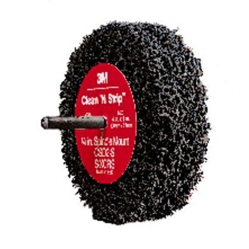 3M Scotch-Brite Carburo de silicio Disco de desbaste - Muy áspero grado - Accesorio Eje - Diámetro 4 pulg. - 14780
